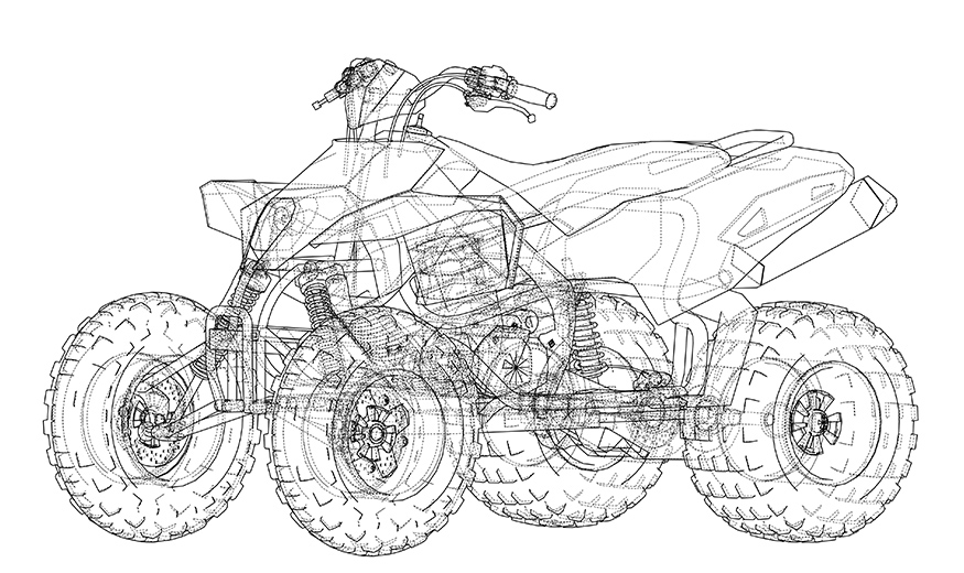 Aluminum Alloy Cast All-terrain Vehicle / recreational Vehicle Parts
